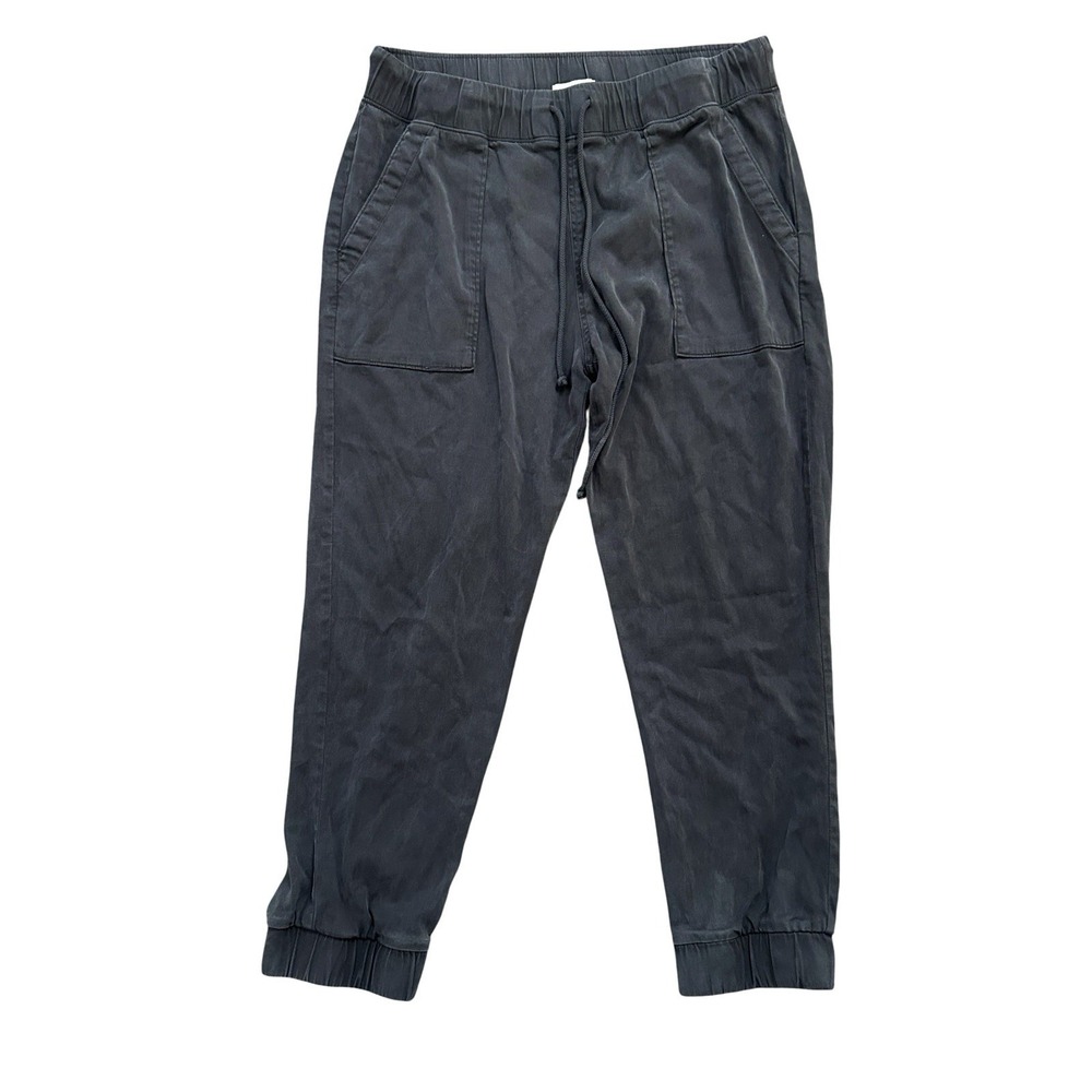 Bella Dahl Pocket Jogger Pants XL Charcoal Gray Drawstring Stretch Tencel Comfy